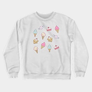 Desserts Pattern Crewneck Sweatshirt